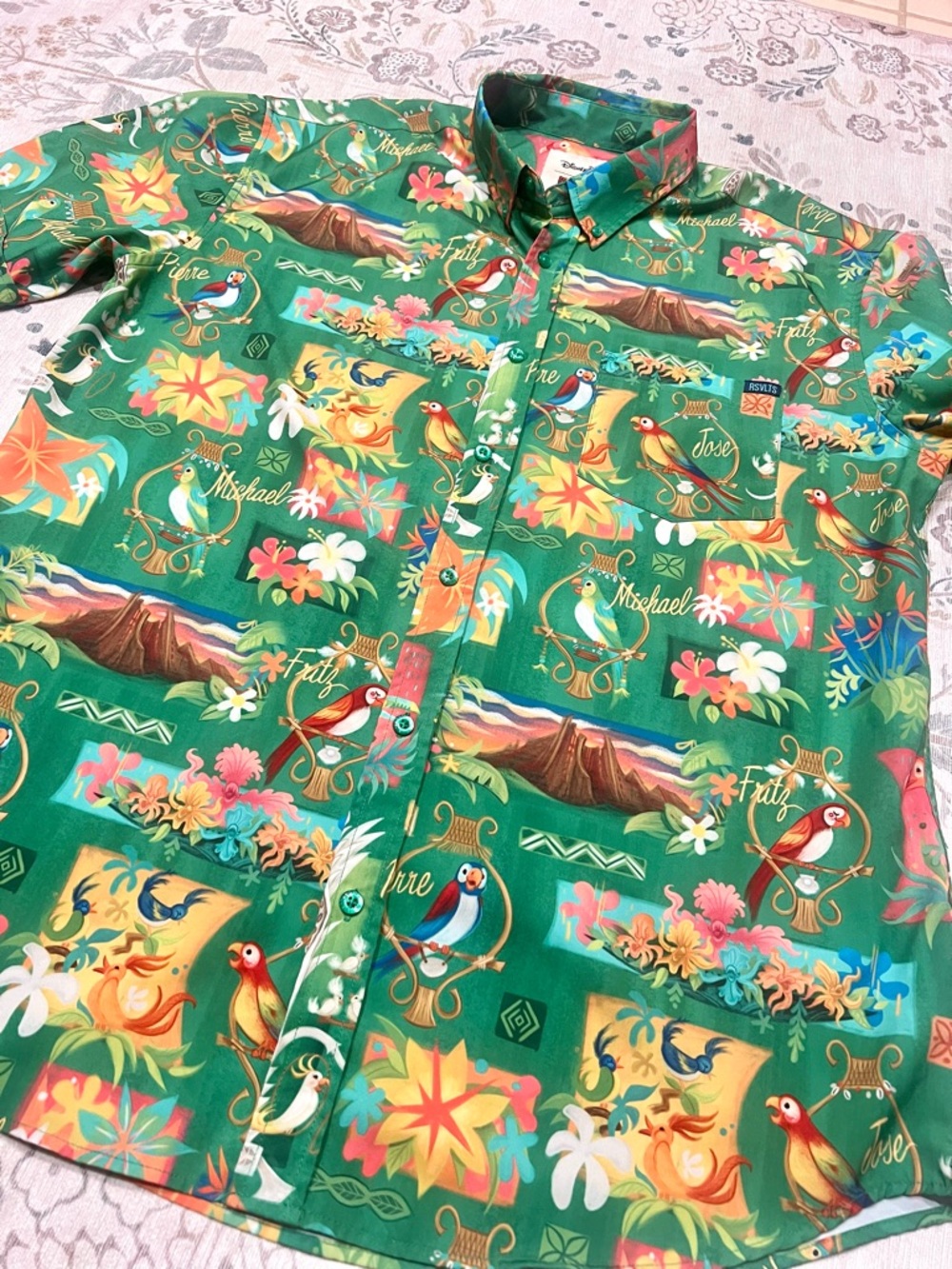 RSVLTS Disney Parks Enchanted Tiki Room KUNUFLEX Short Sleeve Shirt Size XL - Picture 2 of 6